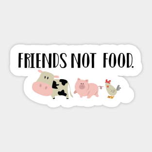 Friends Not Food Sticker